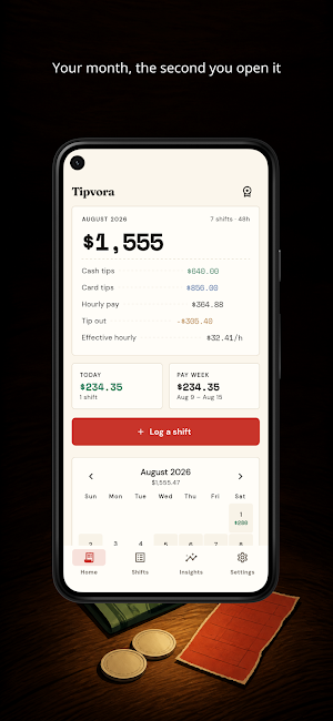 Tipvora: Tip Tracker - Tipvora Screenshot 0