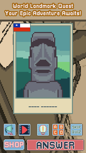Pixel Popular Landmarks Quiz Screenshot 2