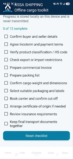 ASSA SHIPPING Screenshot 3