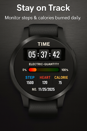 FitStep Digital WatchFace Screenshot 2