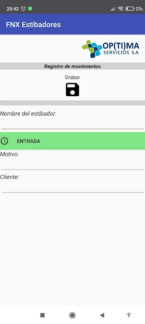 OP(TI)MA FNX Estibadores Screenshot 2