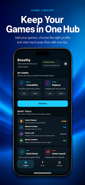 Boosthy - Game Booster Screenshot 1