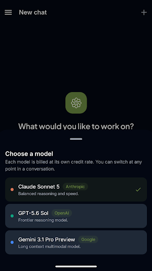 WidelAI: AI Chat Workspace Screenshot 1
