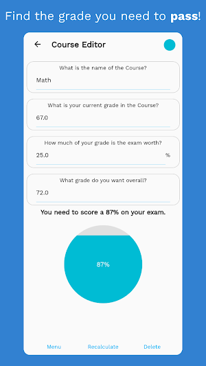 Exam Score Calculator Screenshot 1