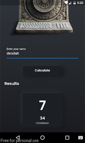 Chaldean Numerology Calculator Screenshot 2