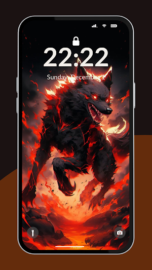 Fire Wolf Wallpaper 4K Screenshot 3