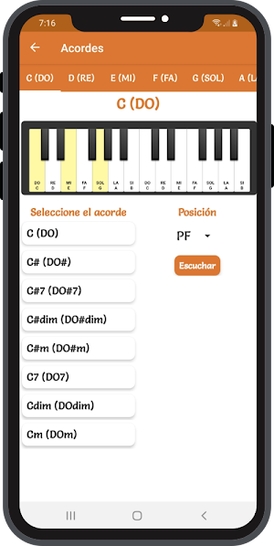 Acordes para Piano Screenshot 1