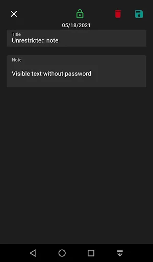 Secured Notes Screenshot 1