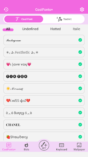 CoolFonts Keyboard - Wallpaper Screenshot 1