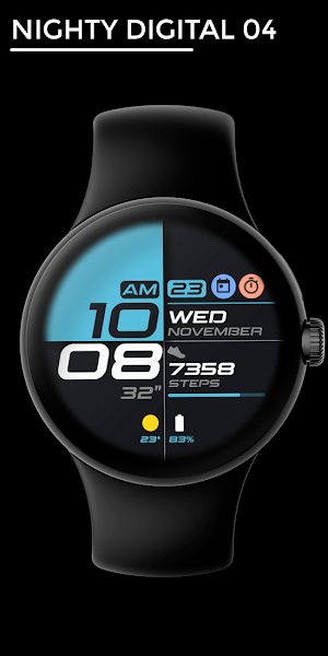 Nighty Digital 04 - watch face Screenshot 0