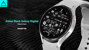 Amser Black Galaxy Watchface Screenshot 1