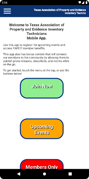 T.A.P.E.I.T. Mobile App Screenshot 0