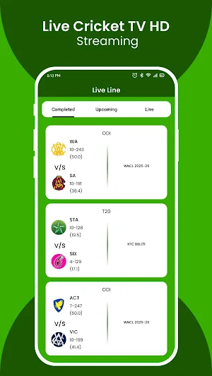 Live Cricket TV HD Streaming Screenshot 1