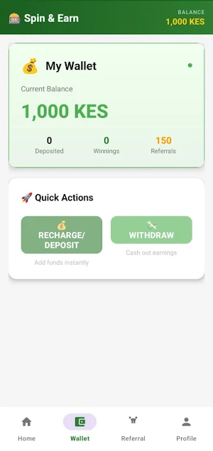 Spin and earn to Mpesa Screenshot 1