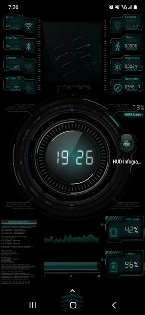 HUD Infographic Live Wallpaper Screenshot 0