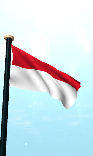 Monaco Flag 3D Free Wallpaper Screenshot 1