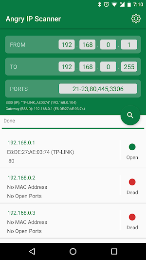 Angry Port Scanner Screenshot 1