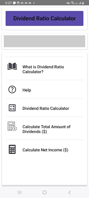 Dividend Ratio Calculator Screenshot 0