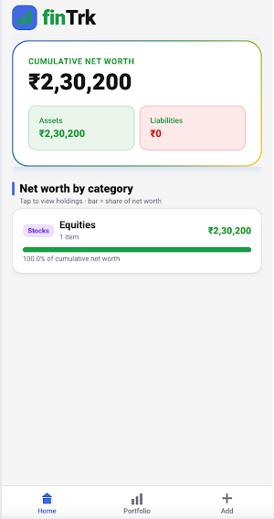 finTrk Screenshot 0
