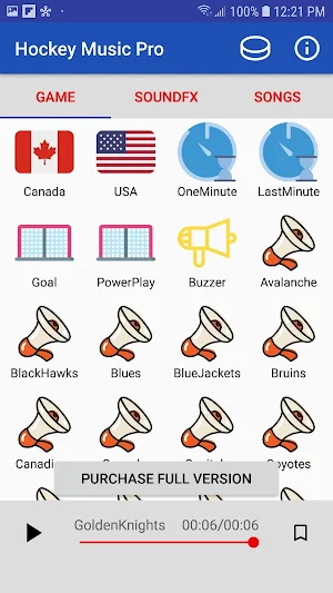 Hockey Music Pro Screenshot 0
