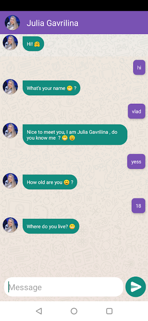 Julia Gavrilina Fake Video Call - Gavrilina Chat Screenshot 3