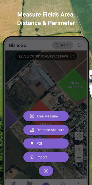 GPS Coordinate Area Measure Screenshot 2