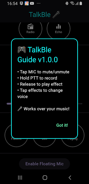 TalkBle – A Bluetooth Mic App Screenshot 0