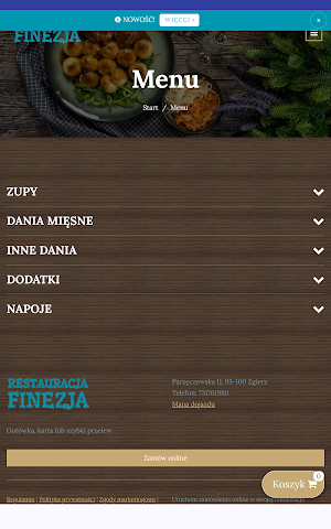 Restauracja Finezja Zgierz Screenshot 2