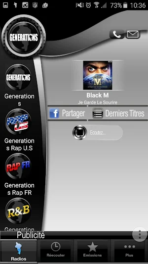 Générations hip hop rap radios Screenshot 1