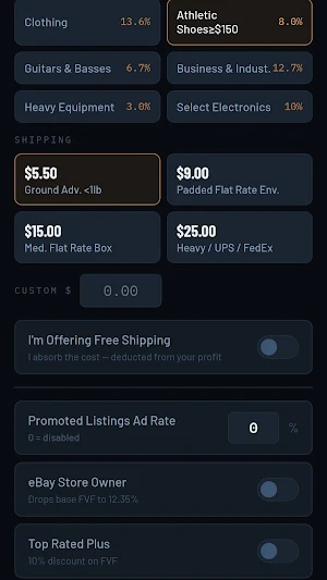 FlipHawk: Reseller Profit Calc Screenshot 0