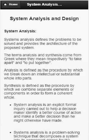 System Analysis and Design Screenshot 1