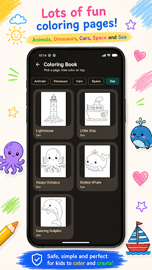 Doodle Kids Safe Drawing Pad Screenshot 2