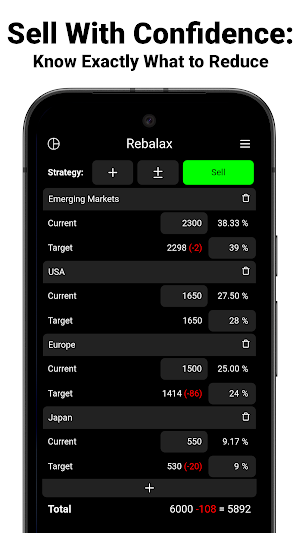 Rebalax: Portfolio Rebalancing Screenshot 3