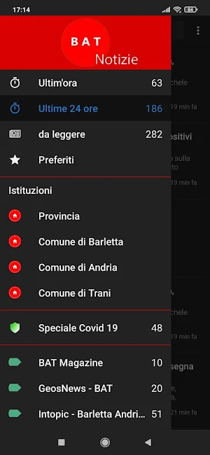 BAT notizie Screenshot 0