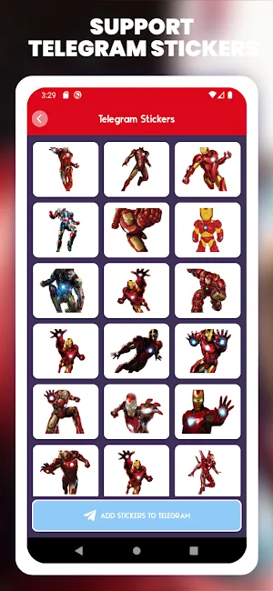 Iron Superhero Man Stickers Screenshot 2