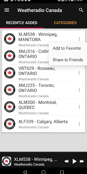 Weatheradio Canada Online Screenshot 1