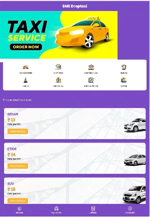 SMS DROP TAXI - BOOKING APP Screenshot 3