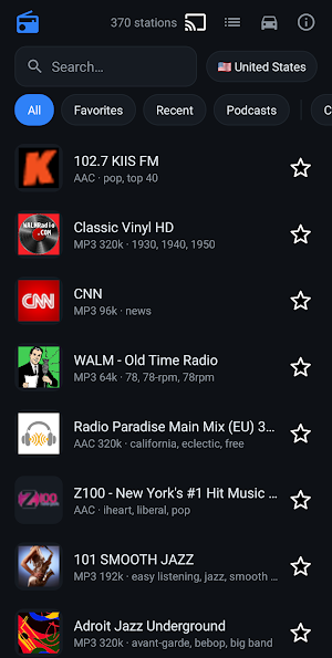 Radio: Live Stations Player Screenshot 0
