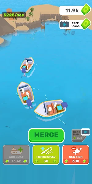 Merge Boats For Fishing Idle Screenshot 1