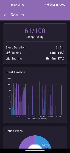 Smart Snore & Sleep Diary Screenshot 1