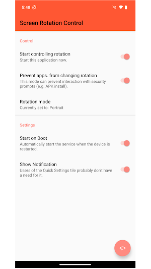 Screen Rotation Control:Lock Screenshot 0