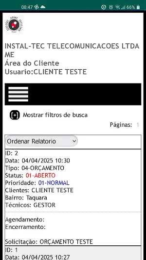 Instal-Tec Telecomunicações Screenshot 1