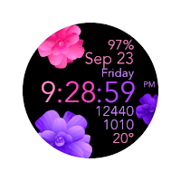 Pink Purple Animated Flowers