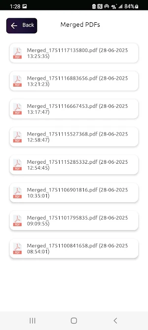 Merge PDF files Screenshot 0