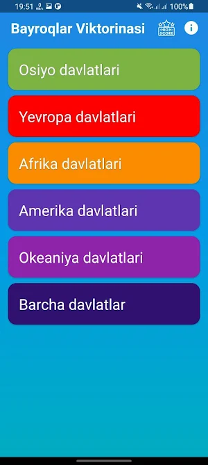 Bayroqlar Viktorinasi Screenshot 0