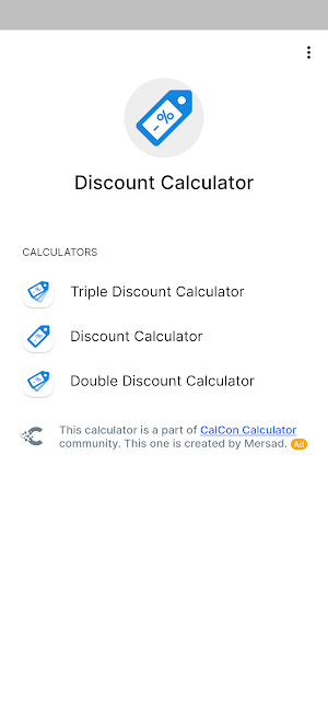 Discount Calculator Screenshot 0
