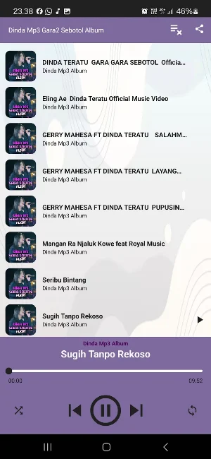 Dinda Mp3 Gara2 Sebotol Album Screenshot 2