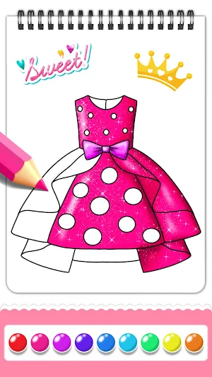 Dress Coloring Book For Girls Screenshot 1