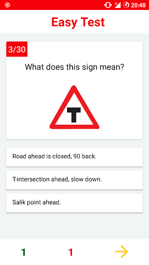 RTA Theory Test Screenshot 3