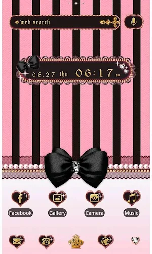 Cute Theme Ribbons and Stripes Screenshot 0